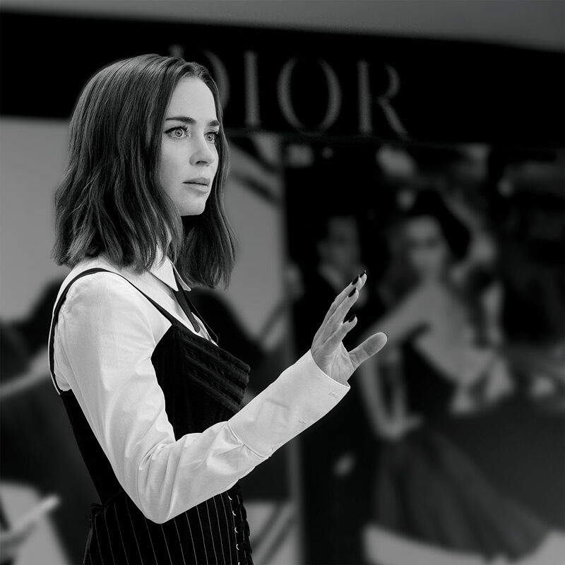 Miranda Priestly’s snarky former first assistant Emily Charlton has rose through the ranks at Dior since leaving the magazine and is seen here at work for the famous Parisian fashion house.