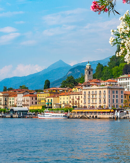 Charming villages are filled with church towers, cobblestone streets and red-tiled roofs exist around every curve of the Lake Como coastline.