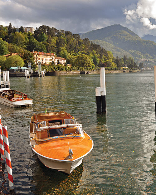 Glassy waters, vintage boats, verdant mountains, cloud-dotted skies and historic palazzos are everyday sights in Lake Como, Italy.