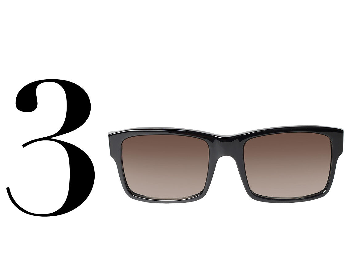 Classic square-framed sunglasses are a Lake Como vacation must, especially if you plan to hop aboard a vintage wooden boat and sail the glimmering waters from coastal town to town.