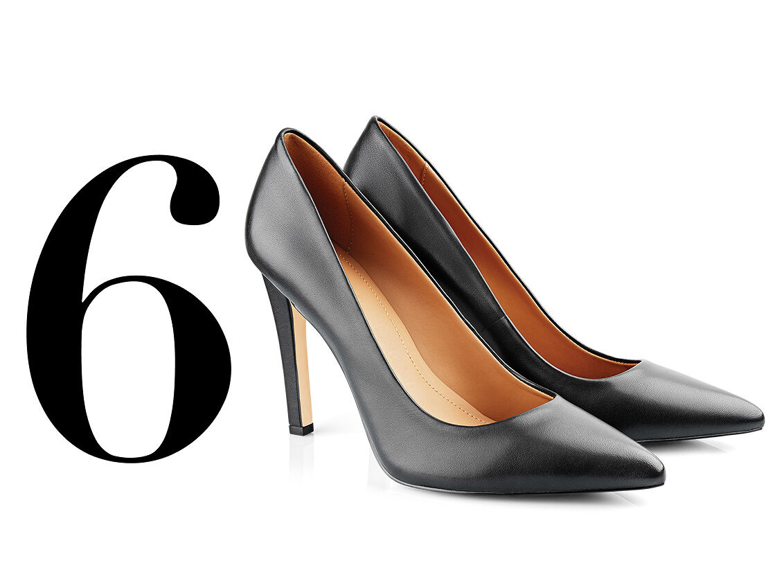 Miranda Priestly would never forget to pack a pair of polished and powerful black leather high heels like these for a visit to the land of la dolce vita. You can wear flats when you’re dead.