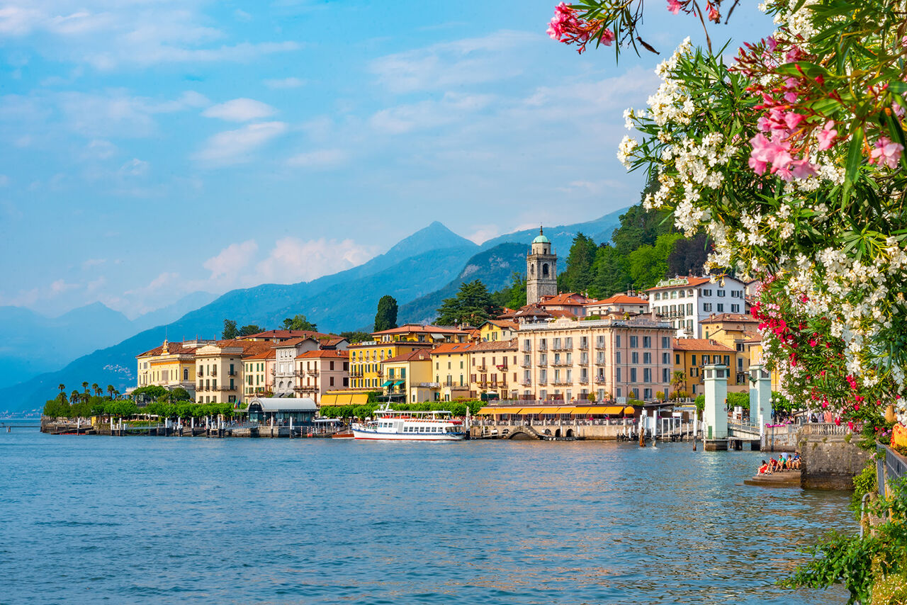 Charming villages are filled with church towers, cobblestone streets and red-tiled roofs exist around every curve of the Lake Como coastline.